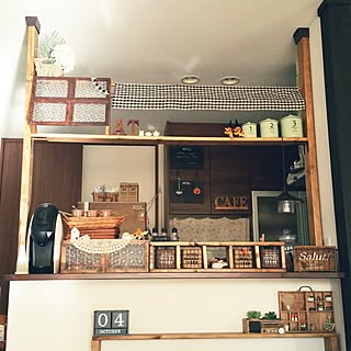 キッチン/キッチンカウンターDIY/ディアウォール/いなざうるす屋さん/フェイク紫陽花...などのインテリア実例 - 2015-10-04 08:18:34