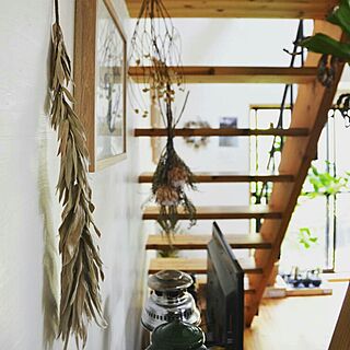 壁/天井/階段/階段下/植物のある暮らし/アンティーク家具...などのインテリア実例 - 2016-07-26 21:11:40