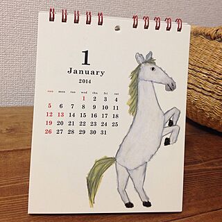 机/カレンダー2014のインテリア実例 - 2014-01-09 17:00:31