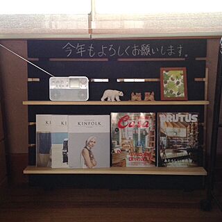 棚/DIY　/黒板塗料のインテリア実例 - 2014-01-01 12:17:29