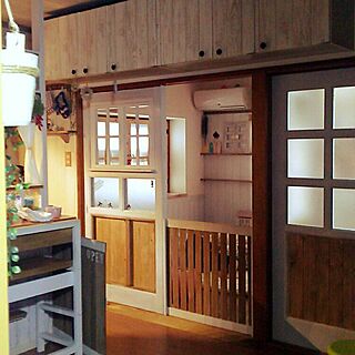 部屋全体/築30年の戸建て/カントリー/引き戸リメイク/ドアリメイク...などのインテリア実例 - 2017-06-07 08:11:12