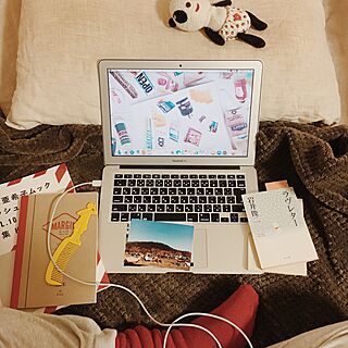 ベッド周り/MacBook Air/リネンカバー/無印良品　のインテリア実例 - 2016-12-28 11:05:44