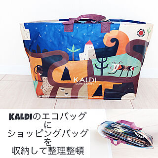 エコバッグ/カルディ/KALDI/ショッピングバッグ収納/紙袋収納...などのインテリア実例 - 2019-12-10 07:57:23