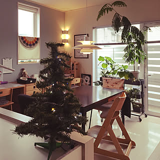 部屋全体/クリスマスツリー/観葉植物/照明/IKEA...などのインテリア実例 - 2017-11-29 11:28:06