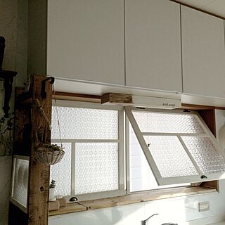 キッチン/手作り窓枠/DIY/手作り棚のインテリア実例 - 2014-02-25 16:40:03