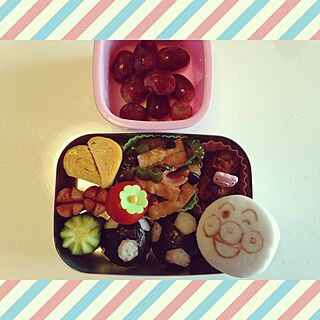 キッチン/お弁当/弁当/野菜たっぷり♡/だし巻き卵...などのインテリア実例 - 2015-06-11 09:44:06