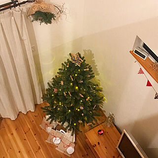 2階からのアングル/無印良品/クリスマスツリー/リネンカーテン/LEDライト...などのインテリア実例 - 2020-12-25 00:48:37
