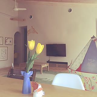 部屋全体/チューリップ/花のある暮らしのインテリア実例 - 2017-03-14 09:13:32