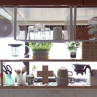 キッチン/DIY棚/タイルシート/生活感のインテリア実例 - 2015-02-14 11:01:18