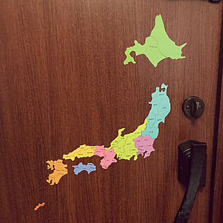 マグネット/磁石/100均好きです♡/日本地図/パズル...などのインテリア実例 - 2022-04-15 09:08:32