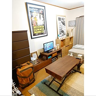 部屋全体/無印良品/スタッキングシェルフ/いつもいいねやコメありがとうございます♡/見ていただいてありがとうございます♡...などのインテリア実例 - 2023-09-15 17:48:35