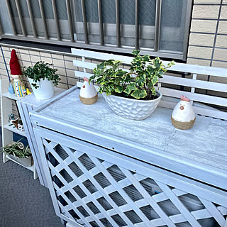 玄関ポーチディスプレイ ニワトリオブジェのインテリア実例 Roomclip ルームクリップ