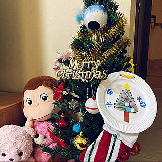 クリスマスツリー/ピンク好き/ぬいぐるみディスプレイ/クリスマス飾り/クリスマス...などのインテリア実例 - 2021-12-23 21:08:30