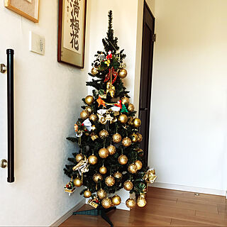 クリスマスツリー180cm/MerryXmas/ゴールド/クリスマス/北欧...などのインテリア実例 - 2020-12-27 20:06:57