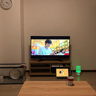 部屋全体/テーブル/テレビボード/ニトリ/新生活...などのインテリア実例 - 2018-04-01 23:00:47