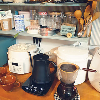 棚/コーヒーのある暮らし/ネルドリップコーヒー/手作りコーヒーカップのインテリア実例 - 2022-01-23 20:33:34
