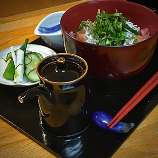 海鮮丼/昨夜のごはん/料理写真の苦手な私/醤油さし/おうち撮影クエスト...などのインテリア実例 - 2020-08-10 05:44:56