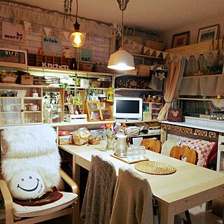 部屋全体/ショーケースDIY/ガーランドハンドメイド/びんが好き/IKEA...などのインテリア実例 - 2017-03-02 16:41:36