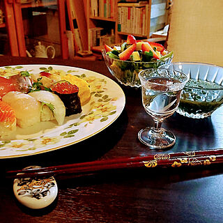 リビング/夜ご飯/日本の古い食器/いつもありがとうございます。/ちょっと贅沢...などのインテリア実例 - 2022-04-23 20:30:03