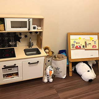 おもちゃ収納/おもちゃのキッチン/こども部屋/こどもと暮らす。/IKEA...などのインテリア実例 - 2017-09-25 22:46:48