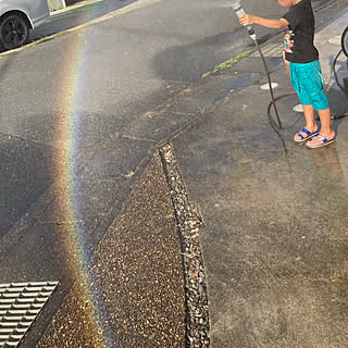 虹/水遊び/水浴び/駐車場/建売狭小住宅...などのインテリア実例 - 2021-08-06 23:01:32