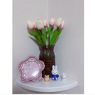 桜の写真立て/ミッフィーちゃん/チューリップ/花瓶/100均...などのインテリア実例 - 2022-04-26 14:36:03