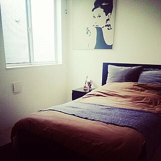 ベッド周り/寝室/IKEA/Francfrank/茶色...などのインテリア実例 - 2014-04-20 13:49:51