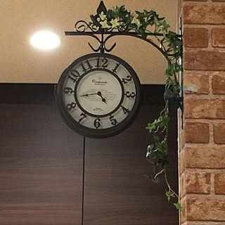 キッチン/どちらからでも、見れる/時計/両面時計のインテリア実例 - 2016-12-22 17:52:07
