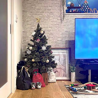 木製レール/クリスマスツリー120cm/クリスマス/オーナメント/studioclip...などのインテリア実例 - 2021-12-26 10:33:11