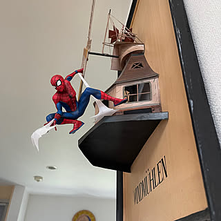 スパイダーマン参上！？/ディスプレイコーナー/ねこと暮らす/吹き抜け/エバーフレッシュ...などのインテリア実例 - 2023-06-22 13:28:02