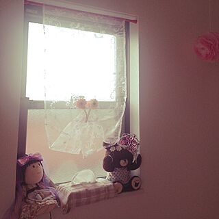 部屋全体/つっぱり棒カーテン/ピンクは必須/娘の部屋♡/小窓カーテン...などのインテリア実例 - 2016-11-06 09:10:37