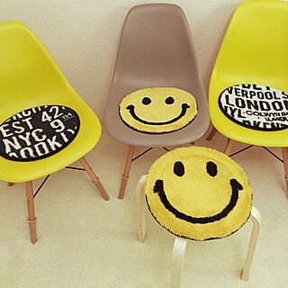 スマイルニコちゃん/IKEAの椅子/スマイル/イームズチェア/黄色系...などのインテリア実例 - 2016-05-15 07:38:28
