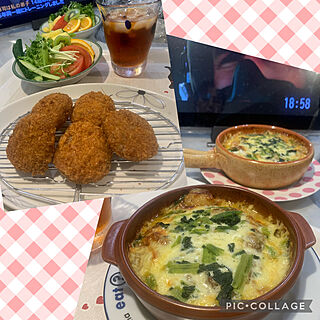 沸かしたルイボスティー/いつもいいねやコメありがとうございます♡/メンチカツ/カレードリア/今日の晩御飯...などのインテリア実例 - 2022-05-31 19:13:39