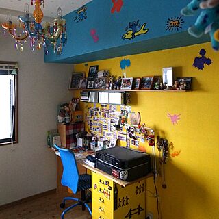 棚/BISLEY/子ども部屋/セルフペイントの壁/IKEAのインテリア実例 - 2016-05-28 15:37:55