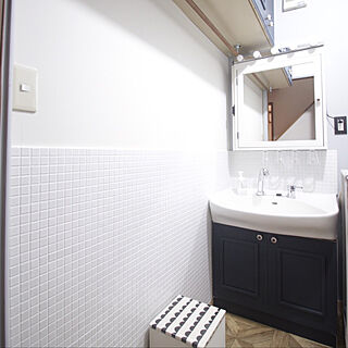 洗面所DIY/タイル貼りDIY/クッションフロアDIY/バス/トイレのインテリア実例 - 2022-01-05 19:27:18