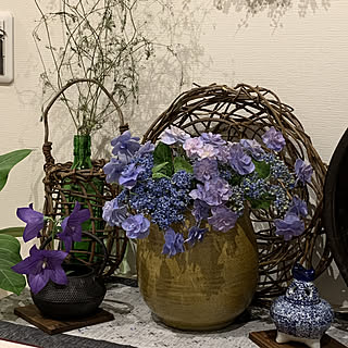 香炉/桔梗の花/鉄瓶急須/いいね･.｡*･.｡*ありがとう！/ドライフラワーのある暮らし...などのインテリア実例 - 2021-07-05 19:25:36