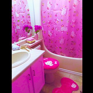 kawaii/Pink/pink room/HELLO KITTY/バス/トイレのインテリア実例 - 2020-10-19 08:30:01