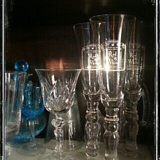 棚/3COINS/シャンパングラス/沖縄ガラス/ワイングラスのインテリア実例 - 2013-12-21 21:59:06