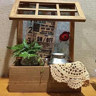 玄関/入り口/こちらで見てまねっこしてみました。/セリア/ハンドメイド/観葉植物のインテリア実例 - 2015-05-23 18:15:20