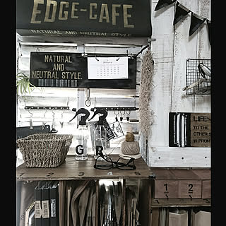 机/EDGE-CAFE/ニュートラル系/DIY/カフェ風インテリアを目指して...などのインテリア実例 - 2018-02-10 09:44:23