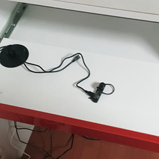 充電器置場/カウンター下収納/後付けの収納家具/赤い/すき間くん...などのインテリア実例 - 2019-10-14 10:13:30