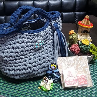 リビング/ズパゲッティのbag/ハンドメイド/昨日のお買い物/編み編みサボテン...などのインテリア実例 - 2017-06-11 19:28:53