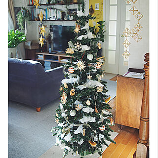 スリムクリスマスツリー/クリスマスツリー/クリスマス/暮らしを楽しむ/部屋全体...などのインテリア実例 - 2021-11-27 19:31:55