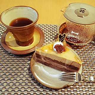 キッチン/ケーキ♡/小石原焼き/Brunoコーヒーメーカー/コーヒー...などのインテリア実例 - 2022-01-22 20:10:39