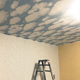 壁紙DIY/天井/プレイルーム/壁/天井/いいね！ありがとうございます♪のインテリア実例 - 2019-05-15 22:50:55
