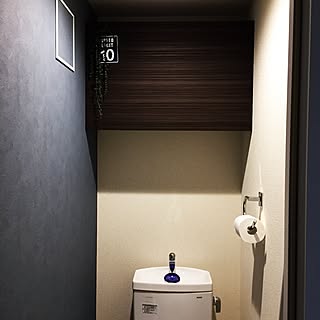 バス/トイレ/ブルーの壁/トイレットペーパー/トイレットペーパー収納/トイレットペーパーホルダー...などのインテリア実例 - 2017-06-29 19:58:41