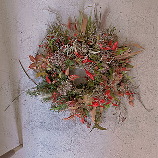 autumn/wreathe/flower/部屋全体のインテリア実例 - 2021-11-06 08:06:12