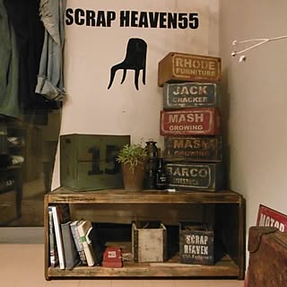 部屋全体/ハンドメイド/木箱/junk塗装/Scrapheaven55...などのインテリア実例 - 2016-03-01 20:34:54