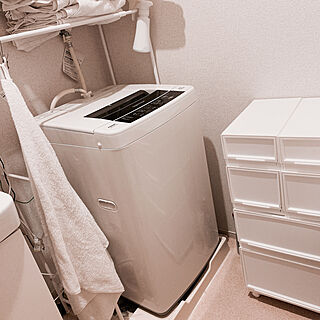 ホワイト/IKEAのバスタオル/ちょっと模様替え/古い/洗濯機...などのインテリア実例 - 2020-01-09 22:45:32