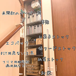 納戸/コーヒー麻袋/かご/DAISOすのこリメイク/お菓子のストック...などのインテリア実例 - 2021-11-03 11:16:07